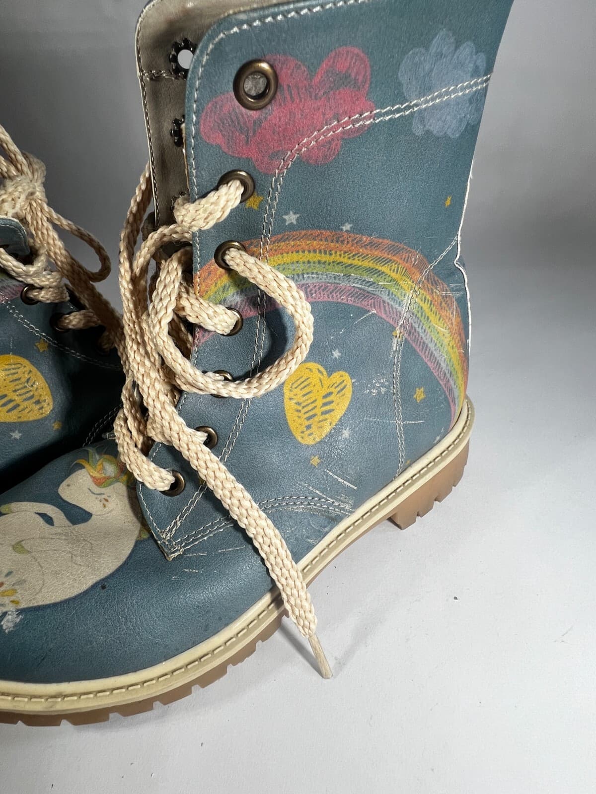 Goby Unicorn Womens Girls Combat Boots Shoes Size EU 36 U.S. 5 / 5.5 Rare - Thumbnail 12