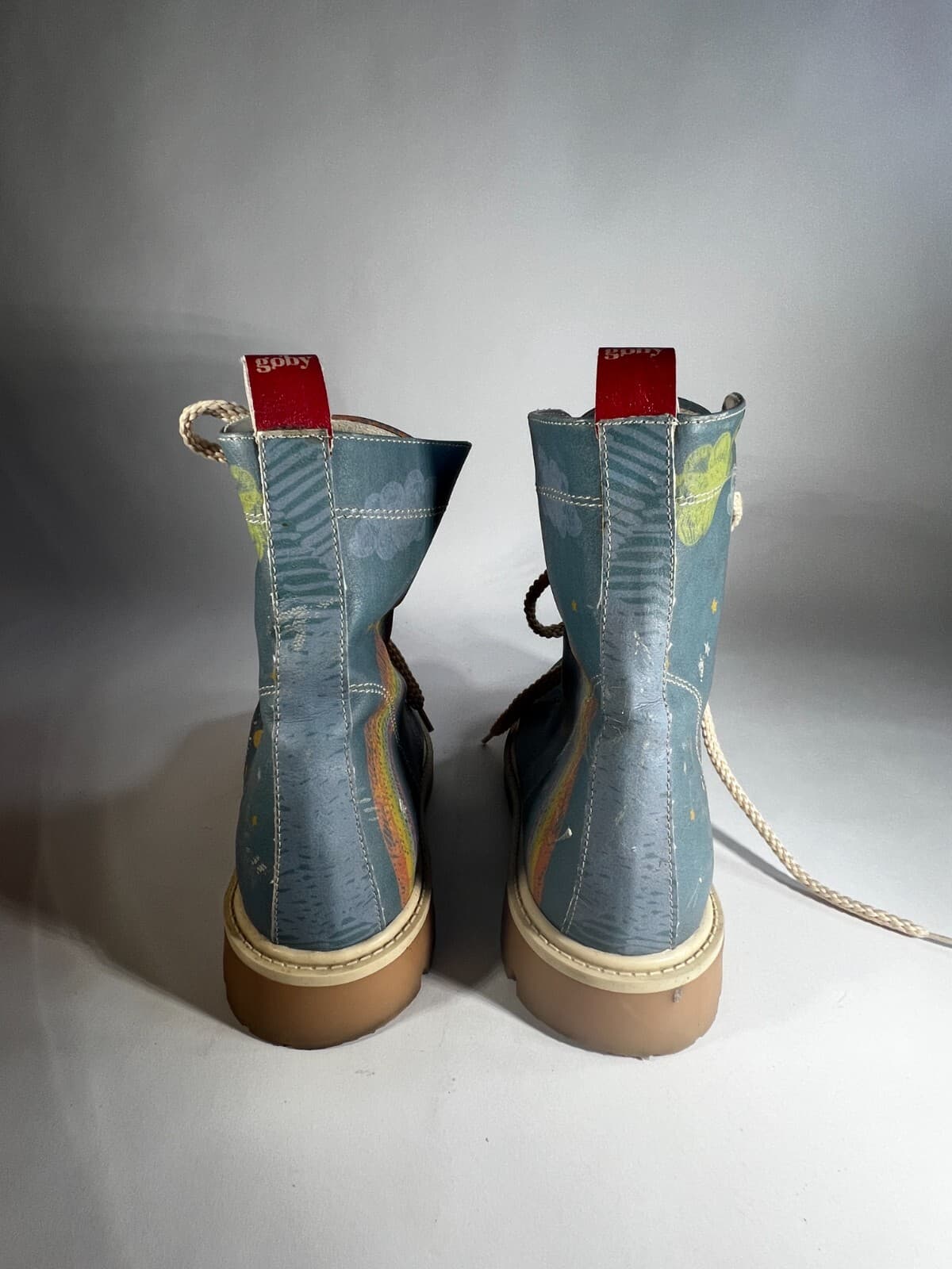 Goby Unicorn Womens Girls Combat Boots Shoes Size EU 36 U.S. 5 / 5.5 Rare - Thumbnail 4