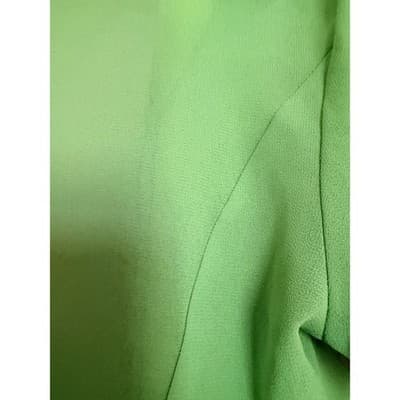 RichSilks Women's Green Short Sleeve Blazer Open Front Floral Trim Jacket M - Thumbnail 8