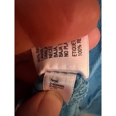 A New Day Blue V Neck T Shirt XXL Short Sleeve High Low Hem Relaxed Fit - Thumbnail 9