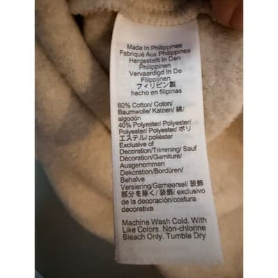 J.Crew Cream Knit Sweatshirt Button Collar Plaid Trim Women’s XXS - Thumbnail 9