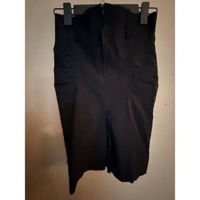 Sensational Collections Women’s Fitted Stretch Knee Length Skirt Black M - Thumbnail 8