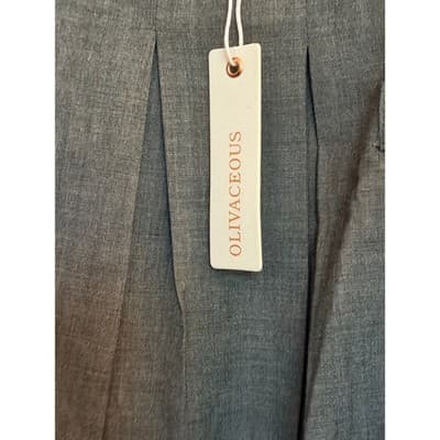 Olivaceous Pleated Lined Schoolgirl Preppy Chic Mini Skirt Gray Small NWT - Thumbnail 4