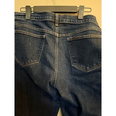 Old Navy Women’s Mid Rise Stretch Skinny Sweetheart Boot Cut Jeans Blue 14 - Thumbnail 5