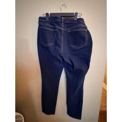 Old Navy Women’s Mid Rise Stretch Skinny Sweetheart Boot Cut Jeans Blue 14 - Thumbnail 6
