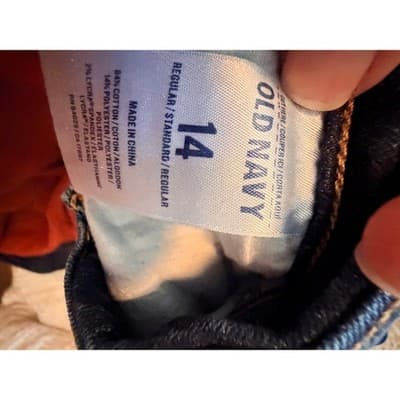 Old Navy Women’s Mid Rise Stretch Skinny Sweetheart Boot Cut Jeans Blue 14 - Thumbnail 7