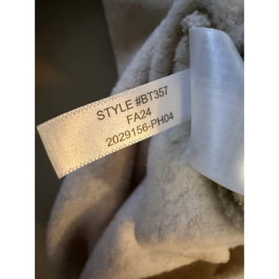 J.Crew Cream Knit Sweatshirt Button Collar Plaid Trim Women’s XXS - Thumbnail 10