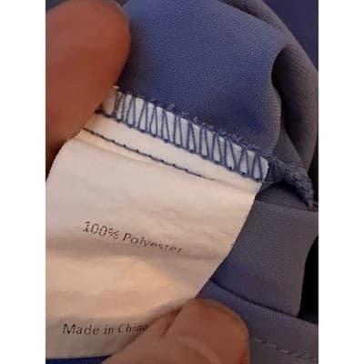 Allegra K Periwinkle Chiffon Three Quarter Sleeve Keyhole Blouse Blue XS NWOT - Thumbnail 13