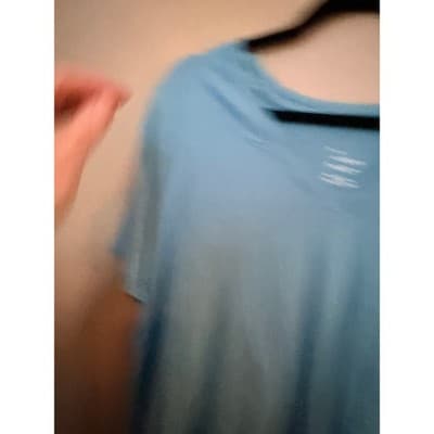 A New Day Blue V Neck T Shirt XXL Short Sleeve High Low Hem Relaxed Fit - Thumbnail 5
