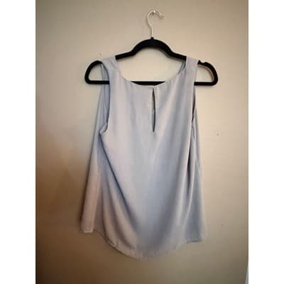 Forever 21 V Neck High Low Hemline Flowy Sleeveless Tank Top Gray Medium NWOT - Thumbnail 7