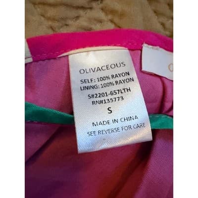Olivaceous Halter Multicolor Tie Neck Summer Beach Crop Top Small NWT - Thumbnail 5