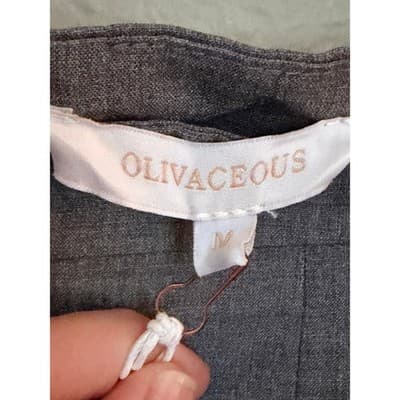 Olivaceous Pleated Lined Schoolgirl Preppy Chic Mini Skirt Gray Medium NWT - Thumbnail 5