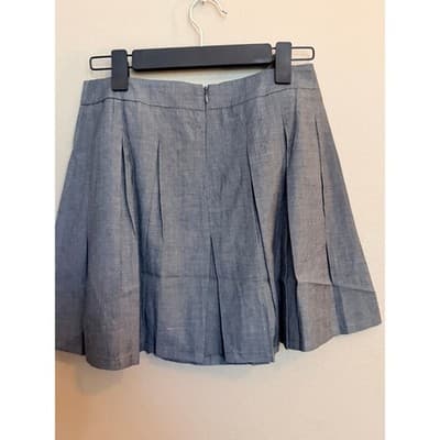 Olivaceous Pleated Lined Schoolgirl Preppy Chic Mini Skirt Gray Medium NWT - Thumbnail 7