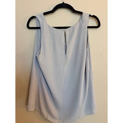 Forever 21 V Neck High Low Hemline Flowy Sleeveless Tank Top Gray Medium NWOT - Thumbnail 8