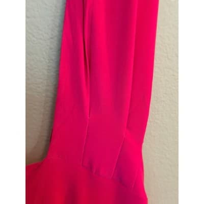 Olivaceous Halter Wide Leg Backless Palazzo Sexy Jumpsuit Pink Medium NWT - Thumbnail 5