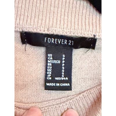 Forever 21 Women’s Lightweight Ribbed Trim Long Sleeve Sweater Beige S - Thumbnail 7