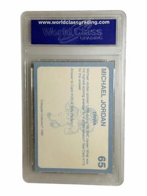Michael Jordan 1989 Collegiate Collect Coca-Cola UNC #65 WCG Grade 10 GEM MINT - Thumbnail 2