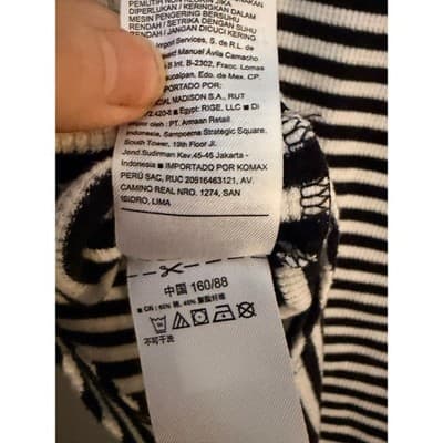 Old Navy Stripe Ribbed Waffle Crew Black Long Sleeve T-Shirt Women’s XXL - Thumbnail 10