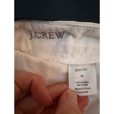 J.Crew City Fit White Dress Pants Straight Leg Mid Rise Women’s 2S Small - Thumbnail 7