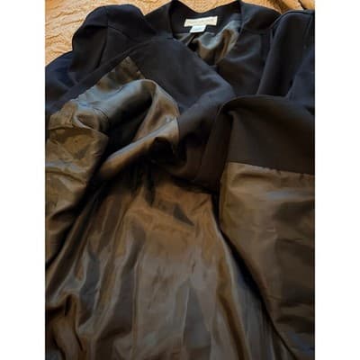 Estee Lauder Women's Collarless Design Three Quarter Sleeve Suit Jacket Black 18 - Thumbnail 15