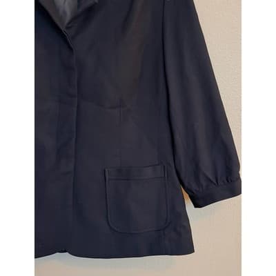 Estee Lauder Women's Collarless Design Three Quarter Sleeve Suit Jacket Black 18 - Thumbnail 3
