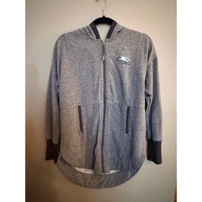 Le Verde Philadelphia Eagles Full Zip Pockets Hoodie Long Sleeve Jacket Gray M - Thumbnail 2
