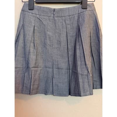 Olivaceous Pleated Lined Schoolgirl Preppy Chic Mini Skirt Gray Small NWT - Thumbnail 6