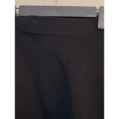 Zara Women's High Elastic Waistband Pull On Pencil Midi Skirt Black S - Thumbnail 7