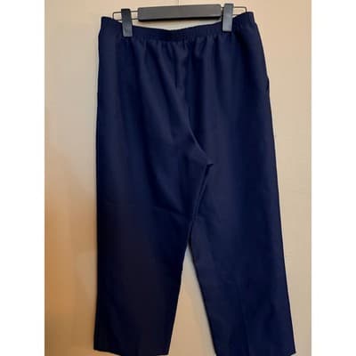 Alfred Dunner Women Pull On Pants Navy Elastic Waist Petite 14 Straight Leg EUC - Thumbnail 9