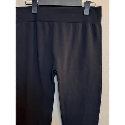 Homma Black Leggings 3XL Pull On Thick Fitted Stretch Pants Women Plus Size - Thumbnail 3