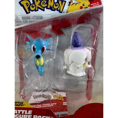 NEW Jazwares Nintendo Pokemon Battle Figure 2 Pack Horsea & Liwick NIP - Thumbnail 2