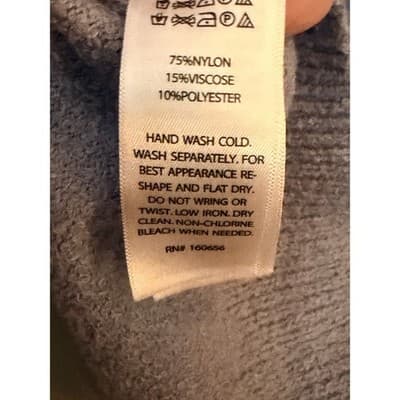 Rachel Zoe Fuzzy Hoodie Sweater Periwinkle V Neck Pullover Women’s XL - Thumbnail 9
