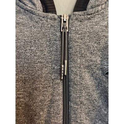 Le Verde Philadelphia Eagles Full Zip Pockets Hoodie Long Sleeve Jacket Gray M - Thumbnail 5