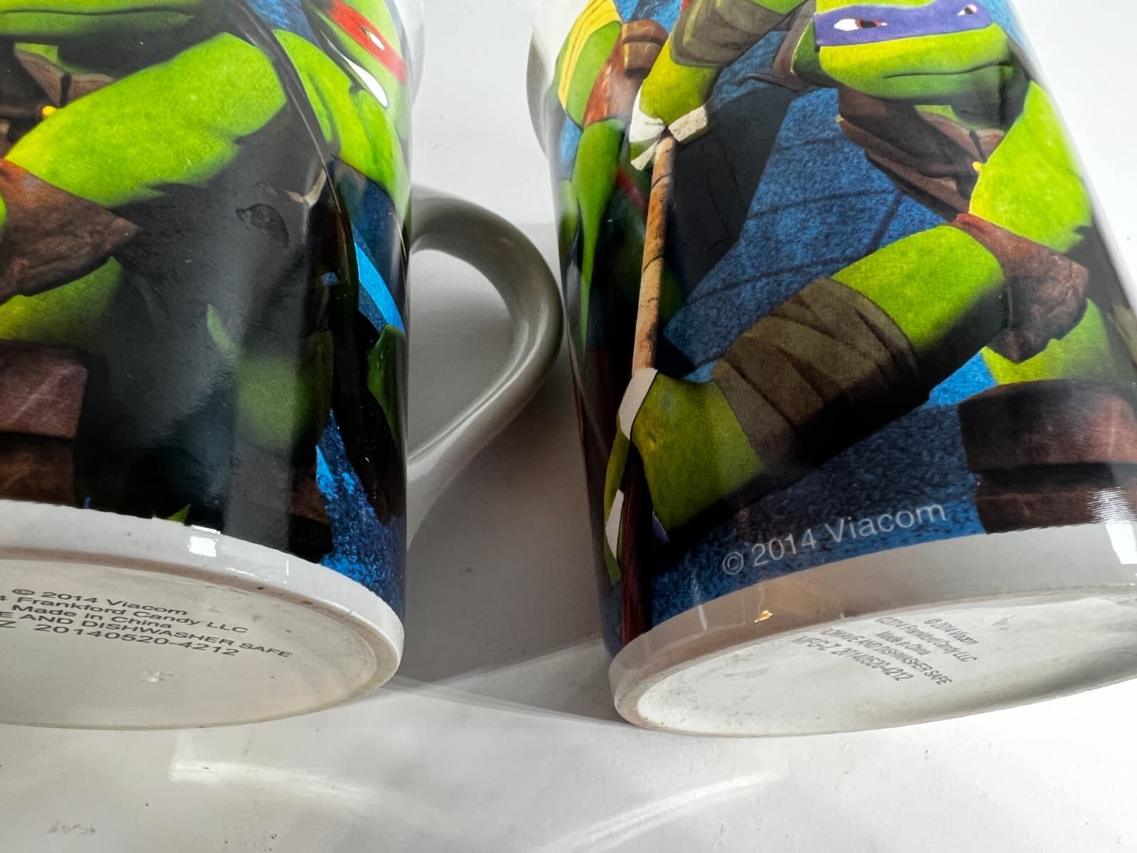 TMNT Teenage Mutant Ninja Turtles 2014 VIACOM Vintage Coffee Mug Set of 2 Cups - Thumbnail 9