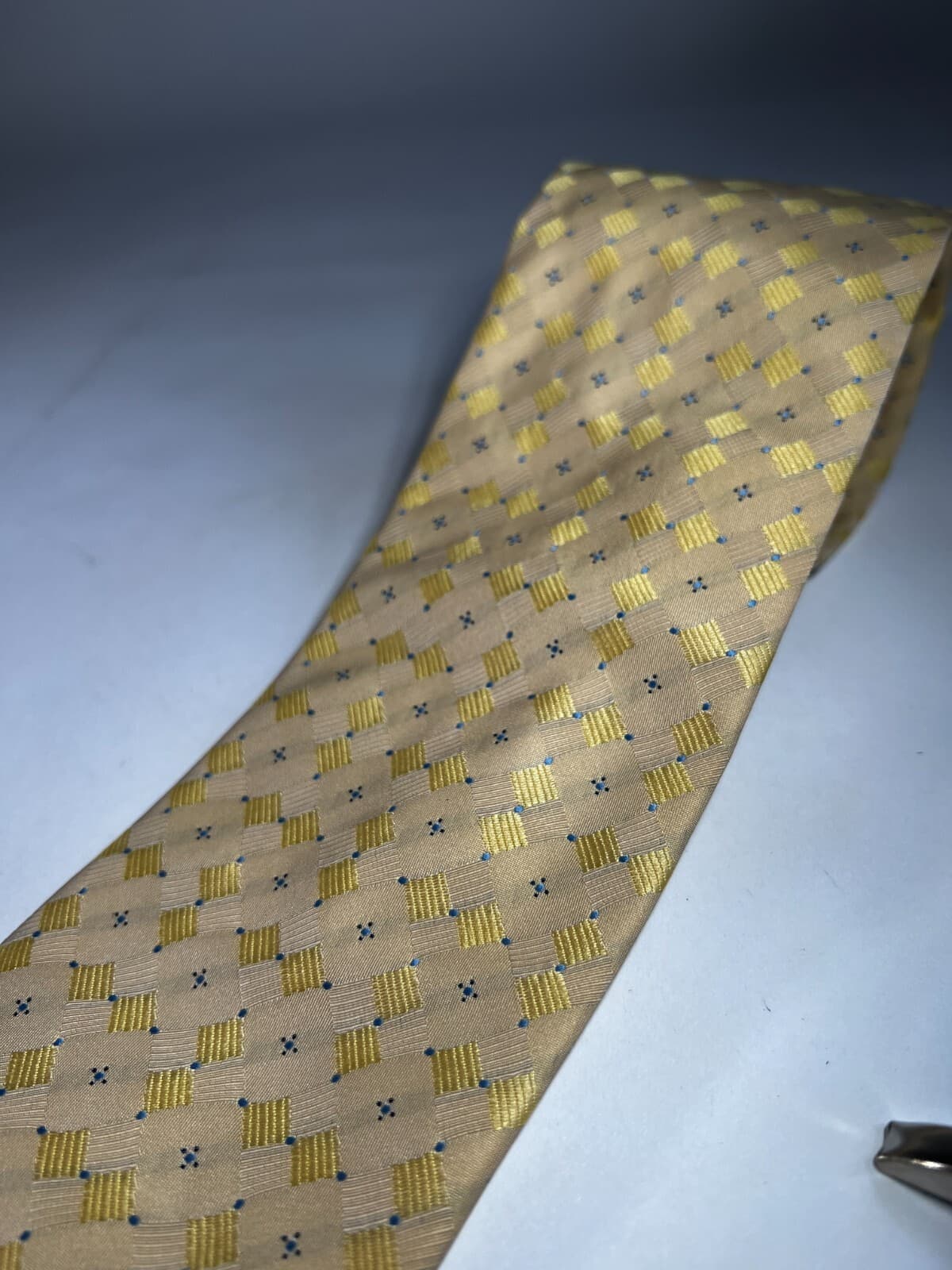 Pierre Cardin 100% Silk Tie Necktie Yellow Diamond Vintage - Thumbnail 14