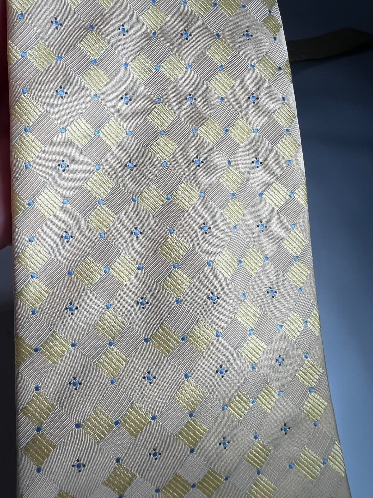 Pierre Cardin 100% Silk Tie Necktie Yellow Diamond Vintage - Thumbnail 8