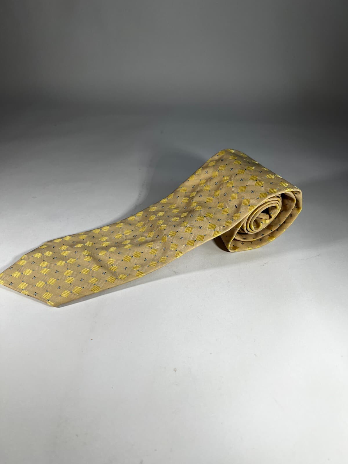 Pierre Cardin 100% Silk Tie Necktie Yellow Diamond Vintage - Thumbnail 12
