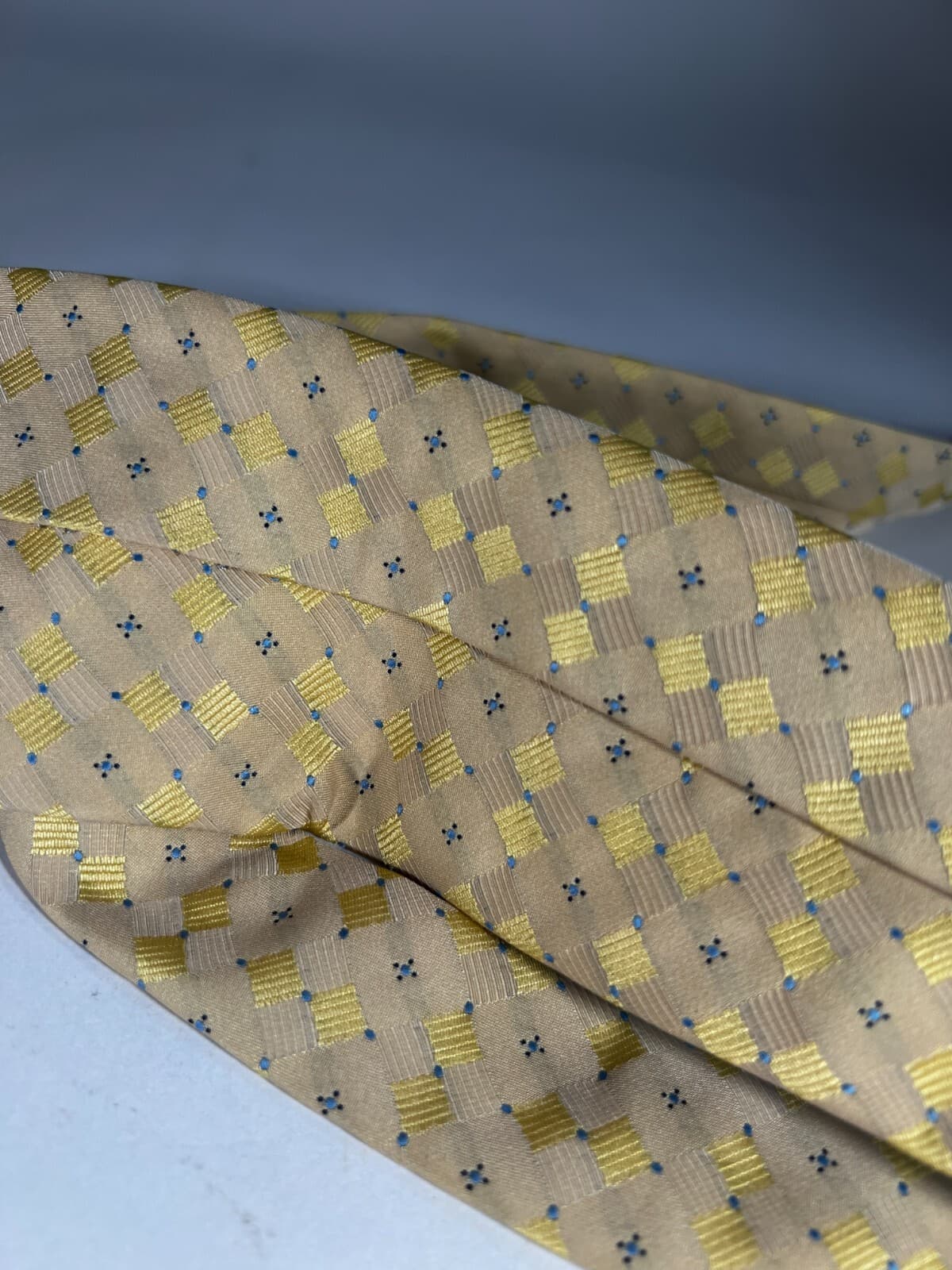 Pierre Cardin 100% Silk Tie Necktie Yellow Diamond Vintage - Thumbnail 11