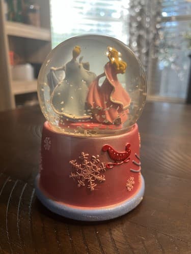 Disney Princess Snowglobe Music Box Sleeping Beauty Belle Cinderella Kcares 6.5" - Thumbnail 6