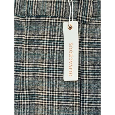 Olivaceous Women’s Plaid Mini Skirt Gray Green Black A-Line Pull On S NWT - Thumbnail 3
