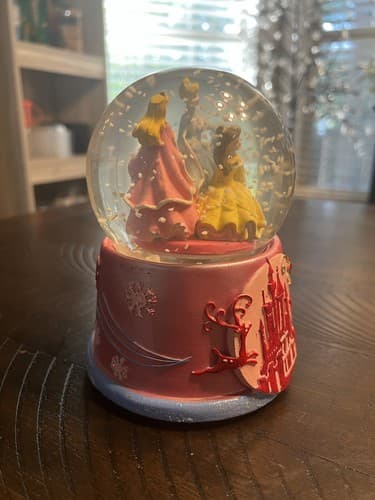 Disney Princess Snowglobe Music Box Sleeping Beauty Belle Cinderella Kcares 6.5" - Thumbnail 4