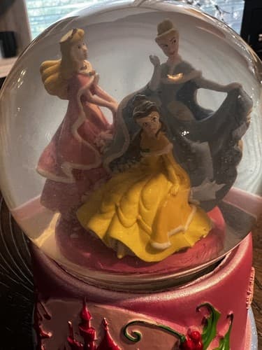 Disney Princess Snowglobe Music Box Sleeping Beauty Belle Cinderella Kcares 6.5" - Thumbnail 12
