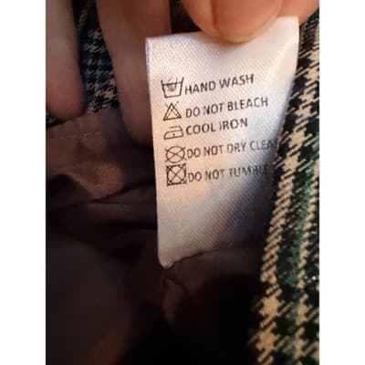 Olivaceous Women’s Plaid Mini Skirt Gray Green Black A-Line Pull On S NWT - Thumbnail 7