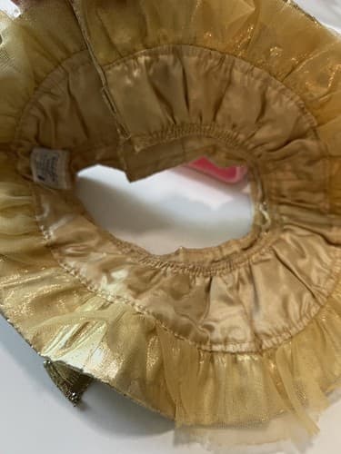 Build A Bear Vintage Cutie Shirt Gold Ruffle Skirt Shoes Rare Teddy Clothes BABW - Thumbnail 7