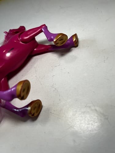 Hairmazing Horse Movable Posable Legs Hot Pink Gold Horseshoes - Thumbnail 8