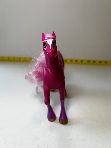 Hairmazing Horse Movable Posable Legs Hot Pink Gold Horseshoes - Thumbnail 2