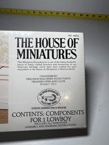 The House of Miniatures Kit 40024 Chippendale Lowboy NEW SEALED Vtg Furniture - Thumbnail 9
