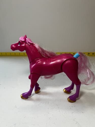 Hairmazing Horse Movable Posable Legs Hot Pink Gold Horseshoes - Thumbnail 5