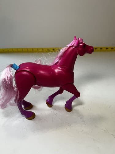 Hairmazing Horse Movable Posable Legs Hot Pink Gold Horseshoes - Thumbnail 10