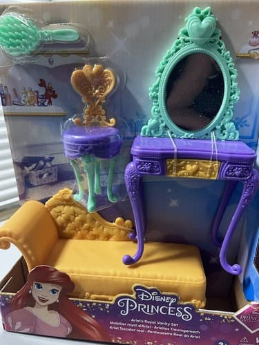 Ariel’s Royalty Vanity Set Little Mermaid Disney Princess Doll Furniture NEW NIB - Thumbnail 3